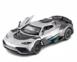 Играчка Кола, Тип Mercedes AMG One, Метален, Звук и светлина, Сив, 1:24, Без кутия, снимка 1