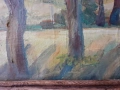 Голяма майсторска картина масло платно подпис дървена рамка, снимка 3