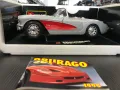 Метална колекционерска количка BBURAGO CHEVROLET CORVETTE 1957, снимка 9