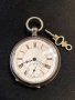 Швейцарски джобен часовник с посребрени капаци 1905г. с ключе - 10 РУБИНА - ПРОМОЦИЯ, снимка 12
