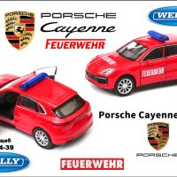 Porsche Cayenne Turbo Feuerwehr Welly 1:34-39, снимка 1 - Колекции - 45333146