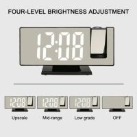 Настолен LED часовник със светещ проектор на тавана , аларма , будилник  , снимка 4 - Мъжки - 45497490