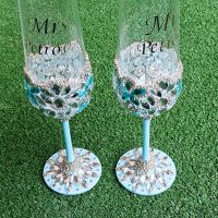 Сватбени чаши , снимка 1 - Сватбени аксесоари - 45464148