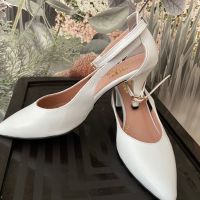 Бели официални дамски обувки, снимка 6 - Дамски обувки на ток - 45171162
