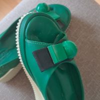 Модерни сандали зелена естествена кожа, снимка 2 - Сандали - 45250791