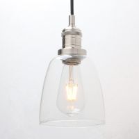Phansthy Ретро висяща лампа с 2 м регулируема платнена тел, прозрачно стъкло, за E27 Edison крушки, снимка 6 - Лампи за таван - 45287526