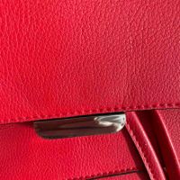 Zara червена кожена раница, снимка 9 - Раници - 45717141