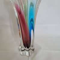 Антикварна кристална ваза Art Glass Sommerso Sanyu Япония , снимка 10 - Други ценни предмети - 45036670