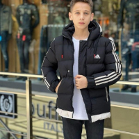 Детско яке Adidas за момче черно, снимка 1 - Детски якета и елеци - 45009844