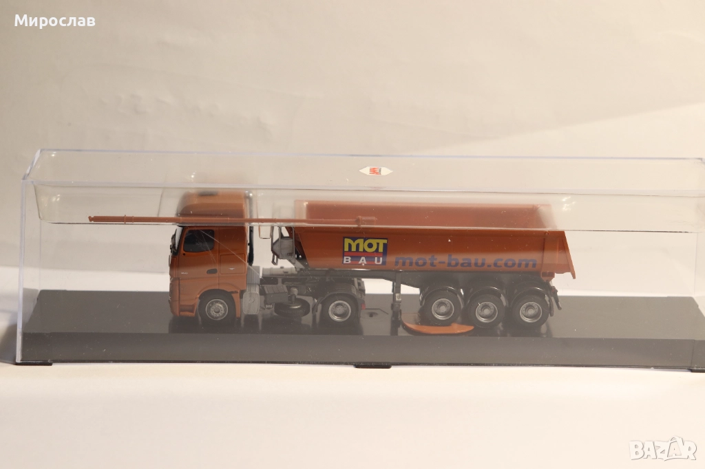 AWM H0 1/87 MERCEDES САМОСВАЛ KАМИОН МОДЕЛ TIR ГОНДОЛА, снимка 1