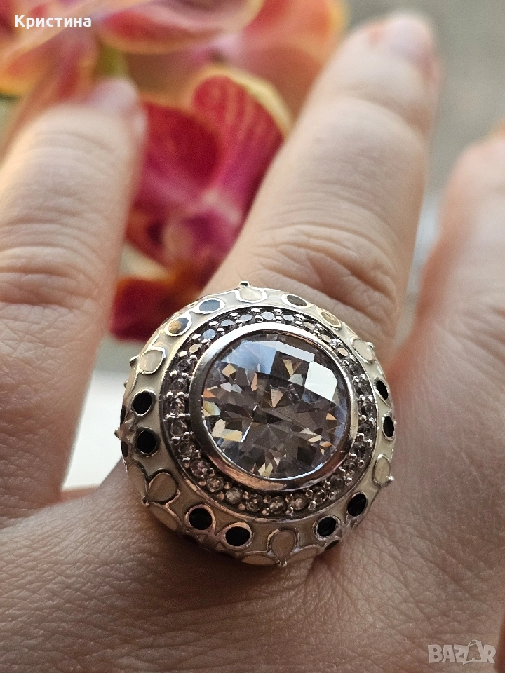 Марков регулируем сребърен пръстен, снимка 1