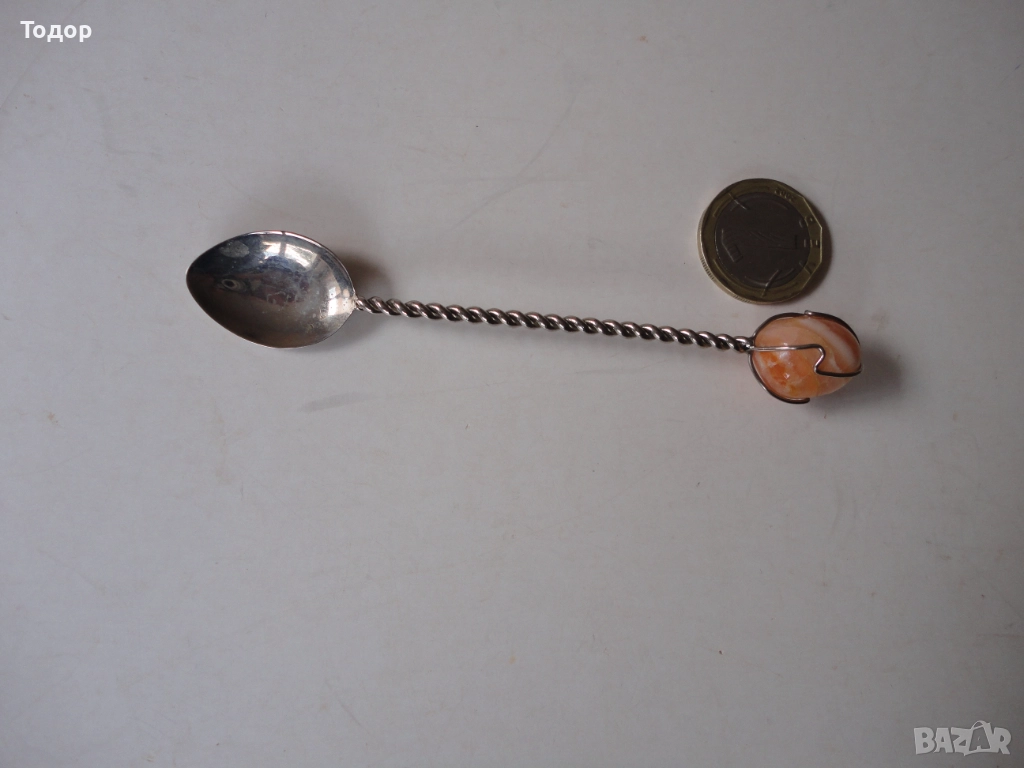 Страхотна лъжичка естествен камък , снимка 1