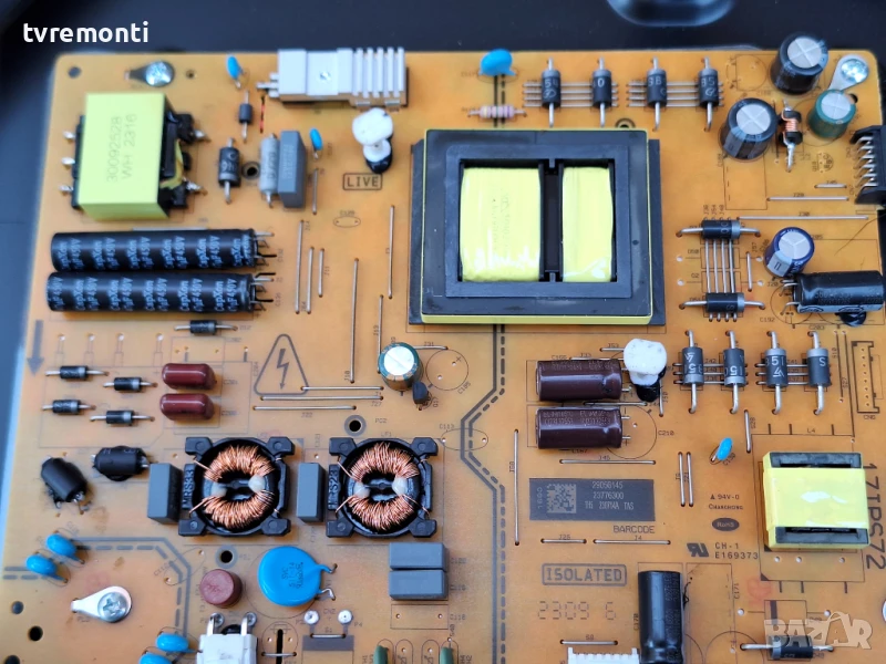 POWER BOARD 17IPS172 за 55-инчов телевизор Toshiba 55UA2263DG с дисплей VES550QNDB-N2-N43, снимка 1