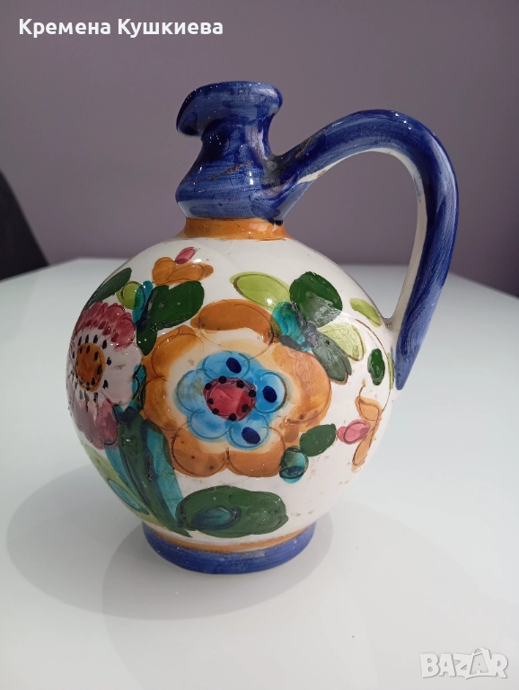 стара керамична кана, снимка 1
