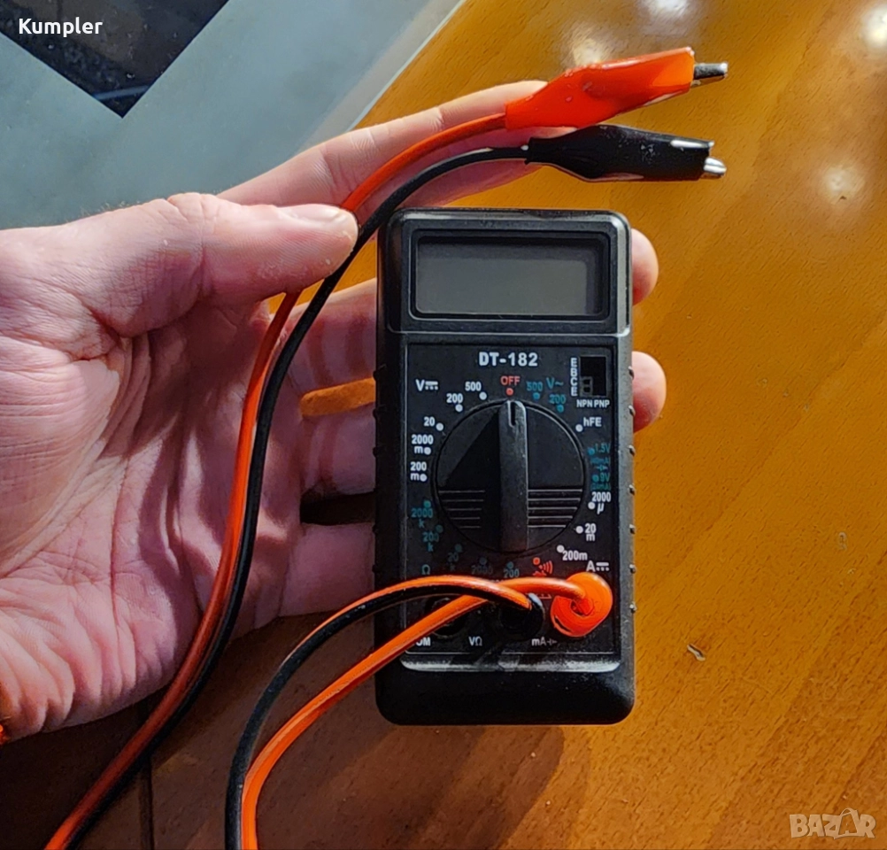 Мини мултицет DT-182 с щипки – компактен и лек, снимка 1