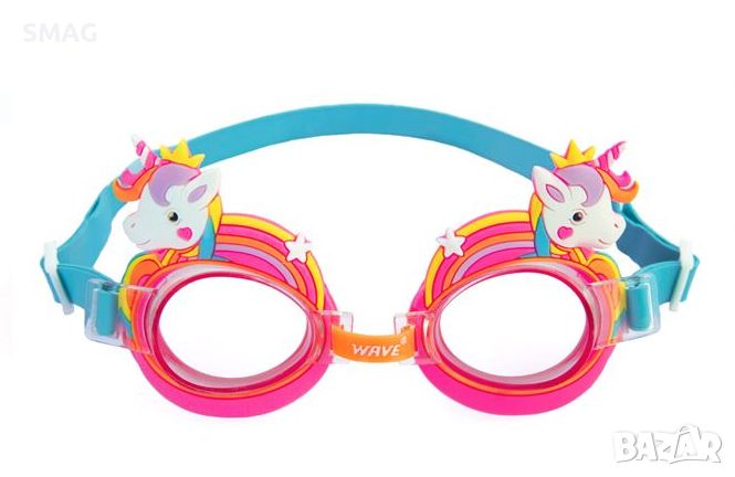 Детски розови плажни очила за плуване Еднорог Unicorn на възраст 3-6 години, снимка 1