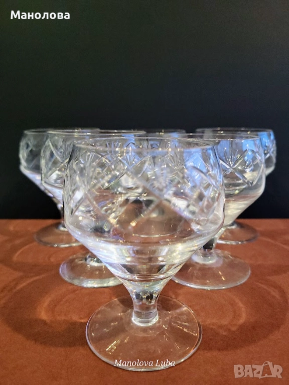 Кристални чаши Стойко Иванов Пеев, снимка 1