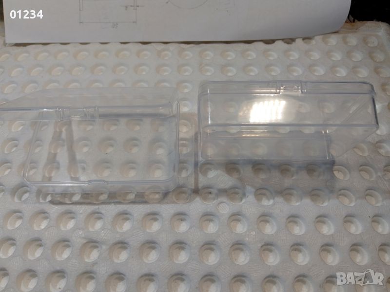 Прозрачна полиетиленова кутийка за заливане на високоволтови умножители на напрежение с епокс. смола, снимка 1