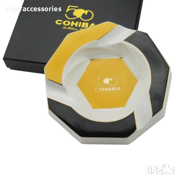Керамичен пепелник COHIBA – за 3 пури, снимка 1