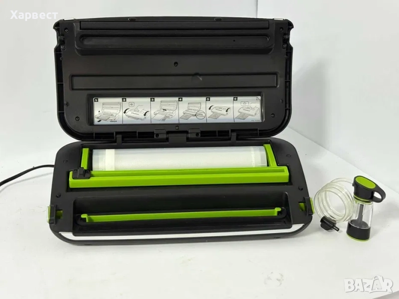 Уред за вакуумиране FoodSaver FFS016X-01, 1 скорост, 28 см, Сухи/Влажни храни, Вграден нож, Сребрист, снимка 1