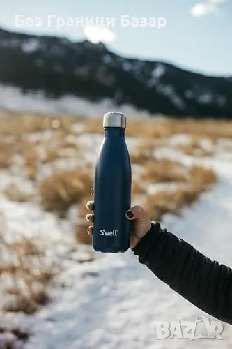 Нова спортна бутилка за вода напитки S'well 500 мл Вакуумно изолирана, снимка 1