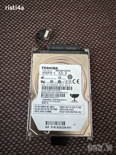 Toshiba хард диск 320 gb за лаптоп, снимка 1