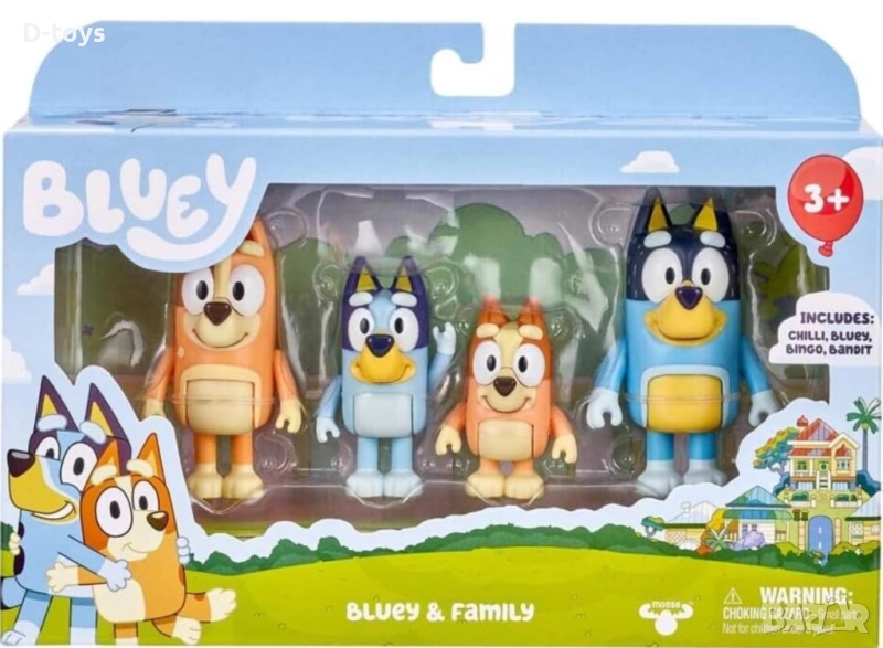 Блуи фигурки- цялото семейство - Disney Bluye family, снимка 1