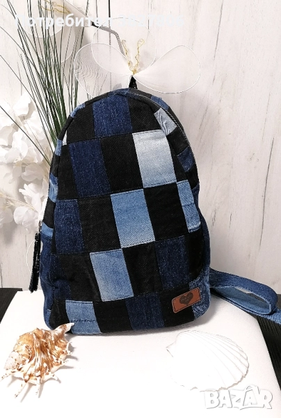 Ръчно изработена дънкова раница, снимка 1
