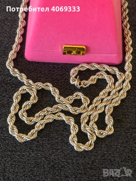 Дамско сребърно колие 54.49гр, снимка 1