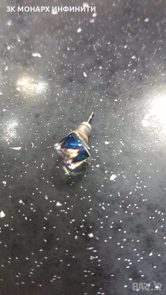 сребърна обица / без винт, снимка 1