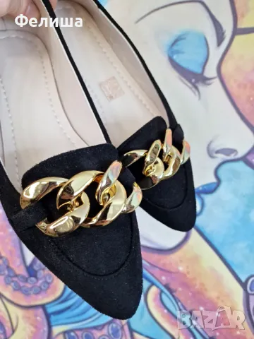 Прекрасни Обувки със Златна Верига за Акцент, снимка 7 - Дамски ежедневни обувки - 50308880