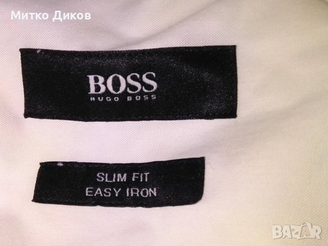 Мъжка риза маркова на Boss №40- М като нова дълъг ръкав, снимка 7 - Ризи - 53235639