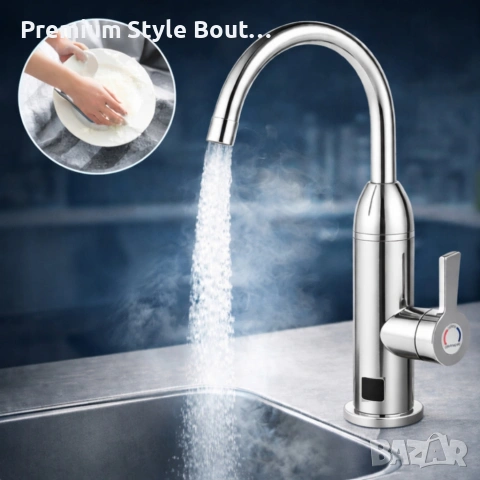 Електрически хромиран смесител с моментално загряване на водата и LCD екран - винаги топла вода, снимка 5 - Друга електроника - 53891301