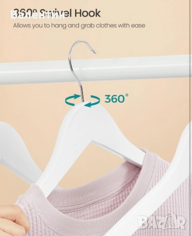 Комплект от 20 дървени закачалки, снимка 7 - Други стоки за дома - 53311177