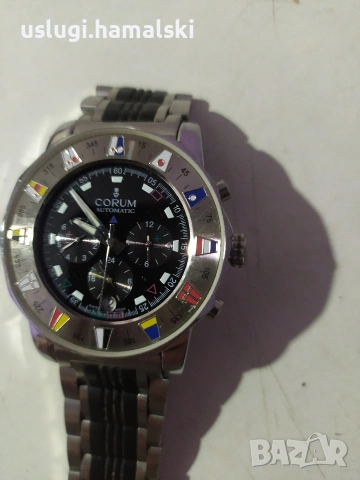 Швейцарски часовник Corum автомат/хронограф, снимка 3 - Мъжки - 54072072