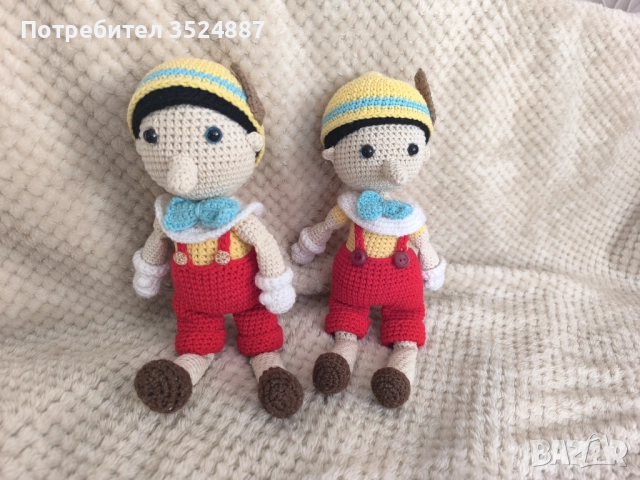 Зайче плетена плюшена играчка, амигурум, ръчна изработка, снимка 9 - Плюшени играчки - 52708244