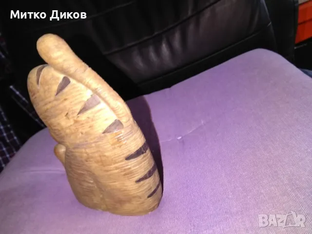 Дървени котета два броя за украса 16 и 11 см отлични, снимка 10 - Декорация за дома - 49799835