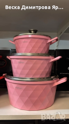 Висококачествен комплект касероли Cheffinger – елегантност, здравина и удобство в кухнята, снимка 7 - Съдове за готвене - 52362222
