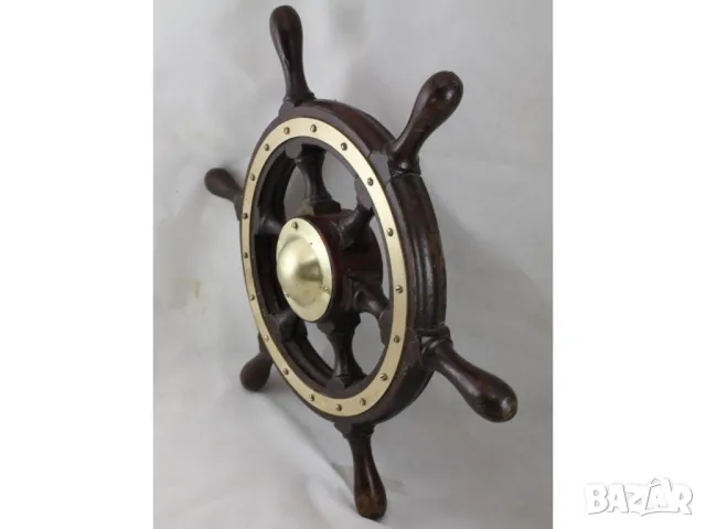 400 Корабен рул,щурвал от мостика на търговски. кораб. , снимка 4 - Антикварни и старинни предмети - 50097564