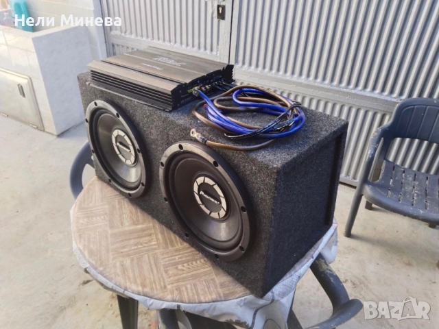 СПЕШНО!!!Двойна бас каса Pioneer TS-W300R+усилвател
