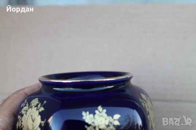 Немска ваза порцелан ''Cobalt'' , снимка 7 - Вази - 51392840