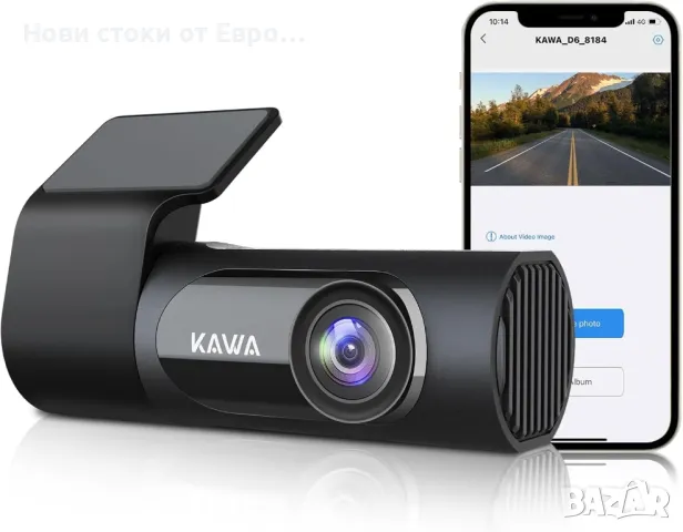 KAWA D6 Dash Cam 2K 1440P Full QHD камера за кола 30fps -, снимка 1 - Аксесоари и консумативи - 49308808