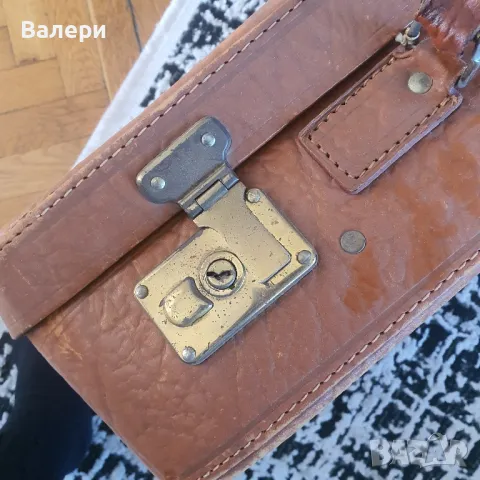 Кожен Куфар Антика, снимка 3 - Антикварни и старинни предмети - 49975876