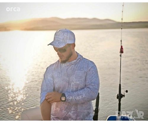 Слънцезащитна блуза SeaBuzz Digital с качулка UPF50+ UV, снимка 7 - Екипировка - 53593848