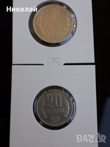 пълният лот разменни монети от 1 ,2, 5, 10, 20, 50 ст. и 1 лев  1981г. НРБ., снимка 5 - Нумизматика и бонистика - 52944919
