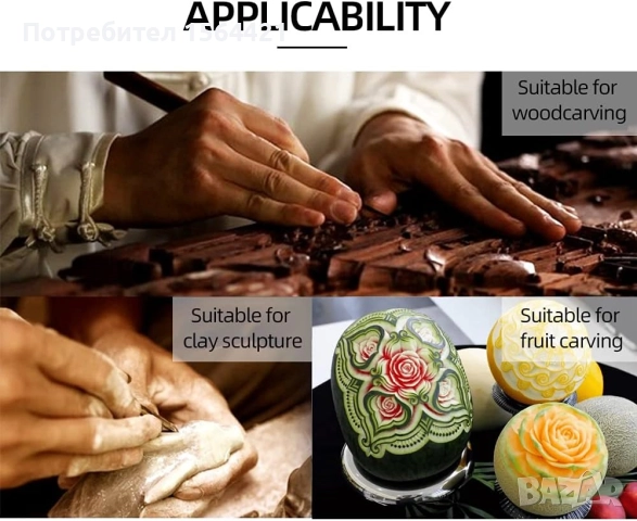 длето, длета за дърворезба, гравиране, занаяти, кожарски, 12 бр., снимка 2 - Инструменти за гравиране - 52119348