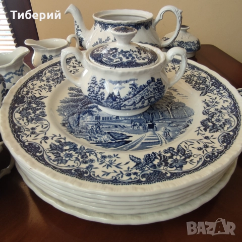 Порцеланов сервиз за чай/чинии плитки Royal Tudor Ware, снимка 10 - Сервизи - 52162533