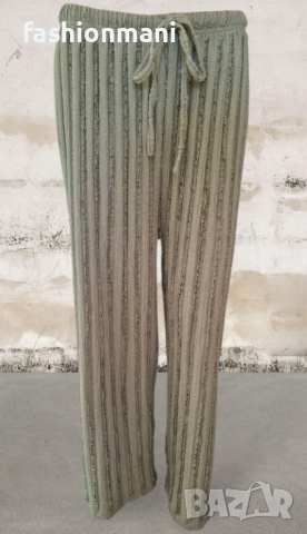 Дамски прав панталон в зелено - код 1229