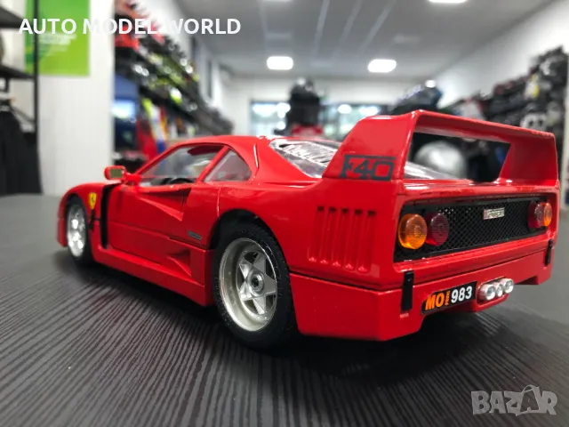 Метална колекционерска количка BURAGO FERRARI F40 мащаб 1:18 NEW, снимка 2 - Колекции - 47108373