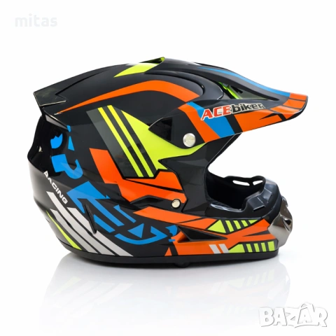 Кросова каска ACEBIKE, Full Face, DOT Сертификат, Размер: M-L, снимка 3 - Аксесоари за велосипеди - 49663456